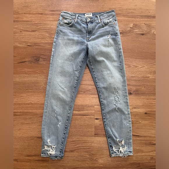 Agolde cropped distressed jeans, size 28 - Picture 1 of 5